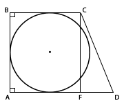 Окружность вписана в прямоугольную трапецию. Чему равна длина окружности?