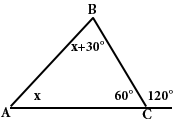 Один из внешних углов треугольника равен 120°, а разность внутренних углов, не смежных с ним, равна 30°