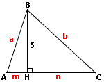 Высота, равная 5 см, разделила треугольник на два треугольника, периметры которых равны 18 и 26. Найдите периметр данного треугольника.